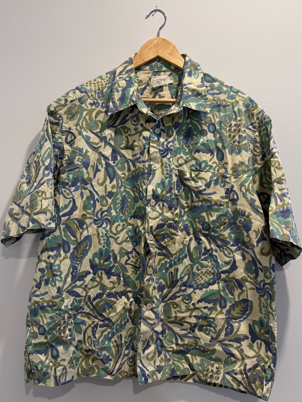 Vintage 1990s J.Crew botanical shirts 100% cotton